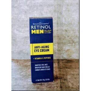 Retinol Men Eye Cream Vitamin A Green Tea Goji Berry Extract New Full Size 0.5oz